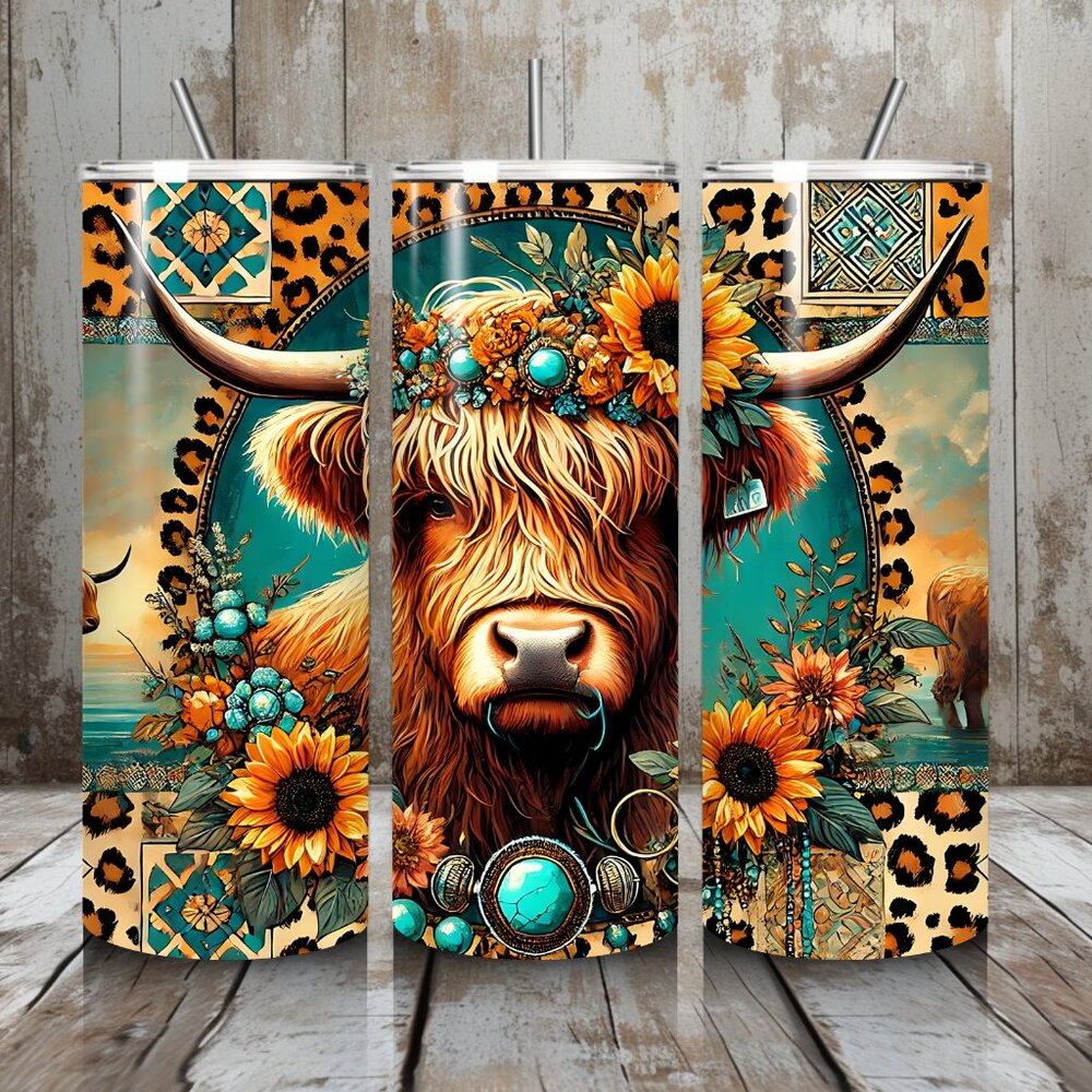 Highland Cow Tumbler 20 oz